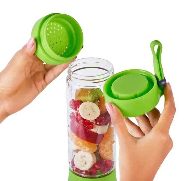 Portable Blender Juicer Cup – USB Rechargeable Smoothie Maker with 6 Blades, 22000 RPM High-Speed Mini Blender (380ml)